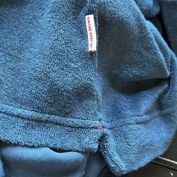 Orlebar Brown TERRY TOWELLING Polo Shirt Blue Tailored Resort Mens Sz M NEW - Picture 10 of 15